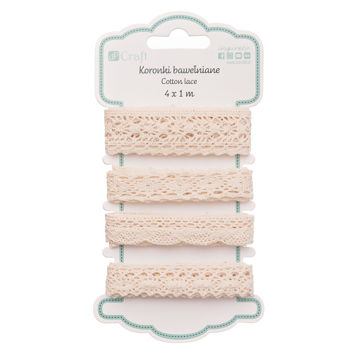 Baumwollspitze antikbeige 4x1m