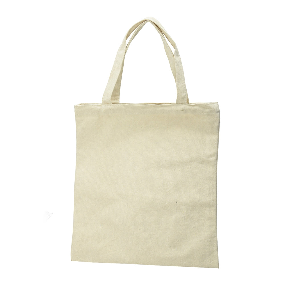 Einkaufstasche 38x42cm naturfärbig mit kurzem Henkel, Baumwolltasche Stoffsack Tragetasche