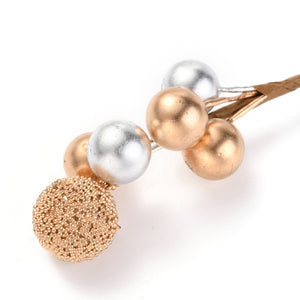 Weihnachtspick Beeren Gold/Silber, ca. 10cm