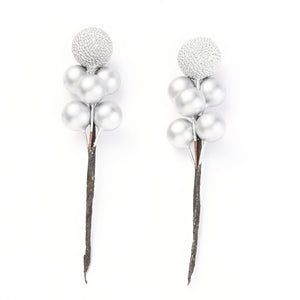 Weihnachtspick Beeren silber, ca.10cm