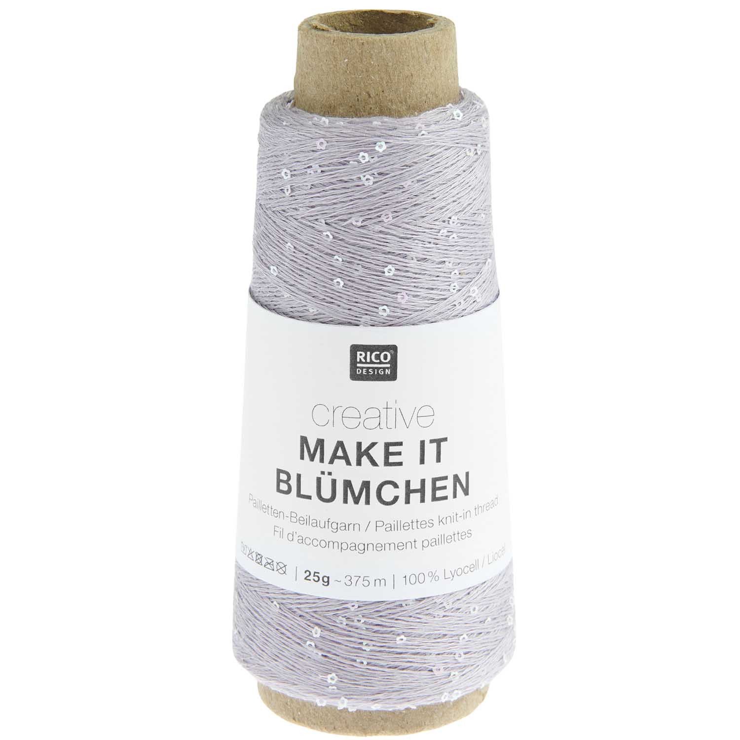 Creative Make It Blümchen Beilaufgarn mit Pailletten 25g 375m