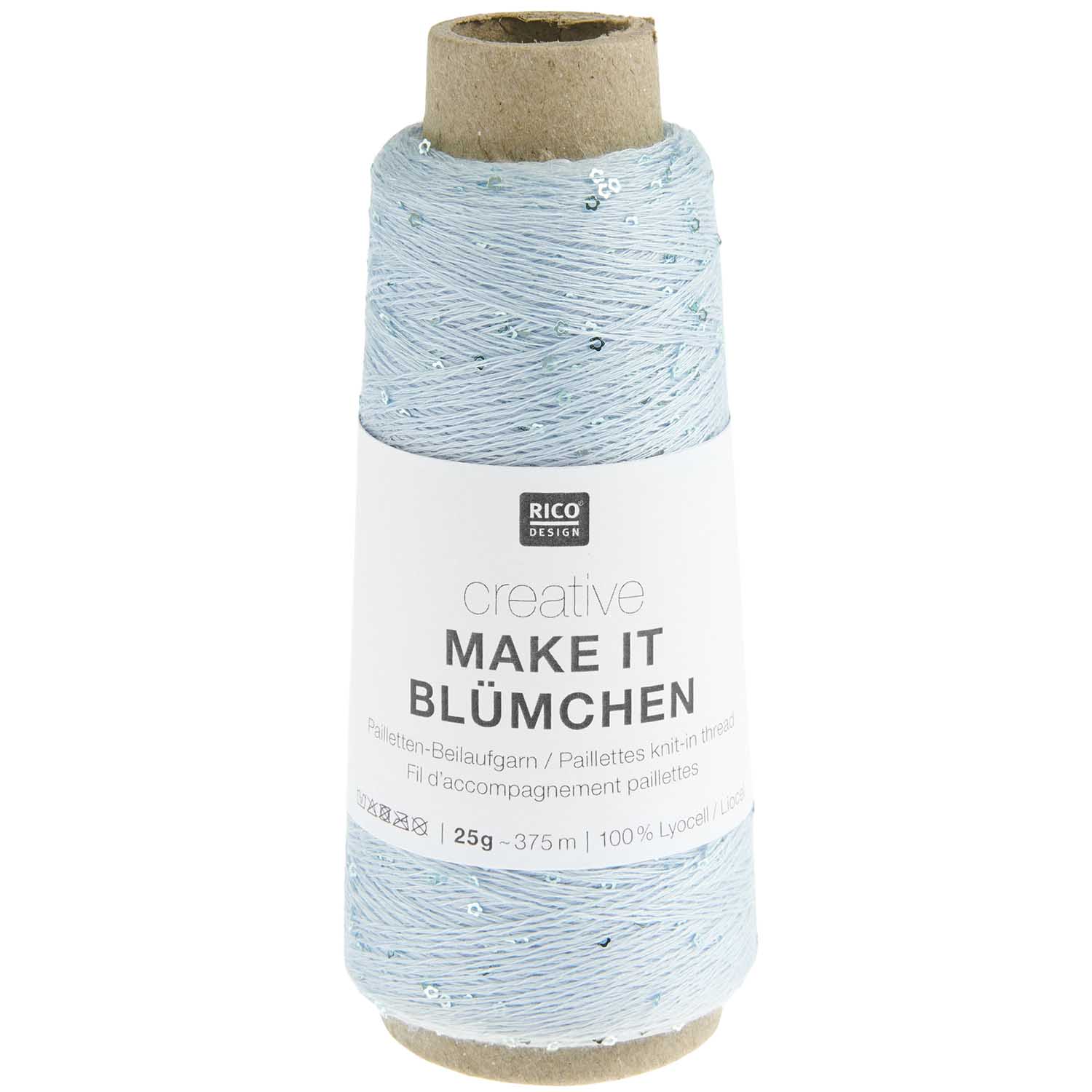 Creative Make It Blümchen Beilaufgarn mit Pailletten 25g 375m
