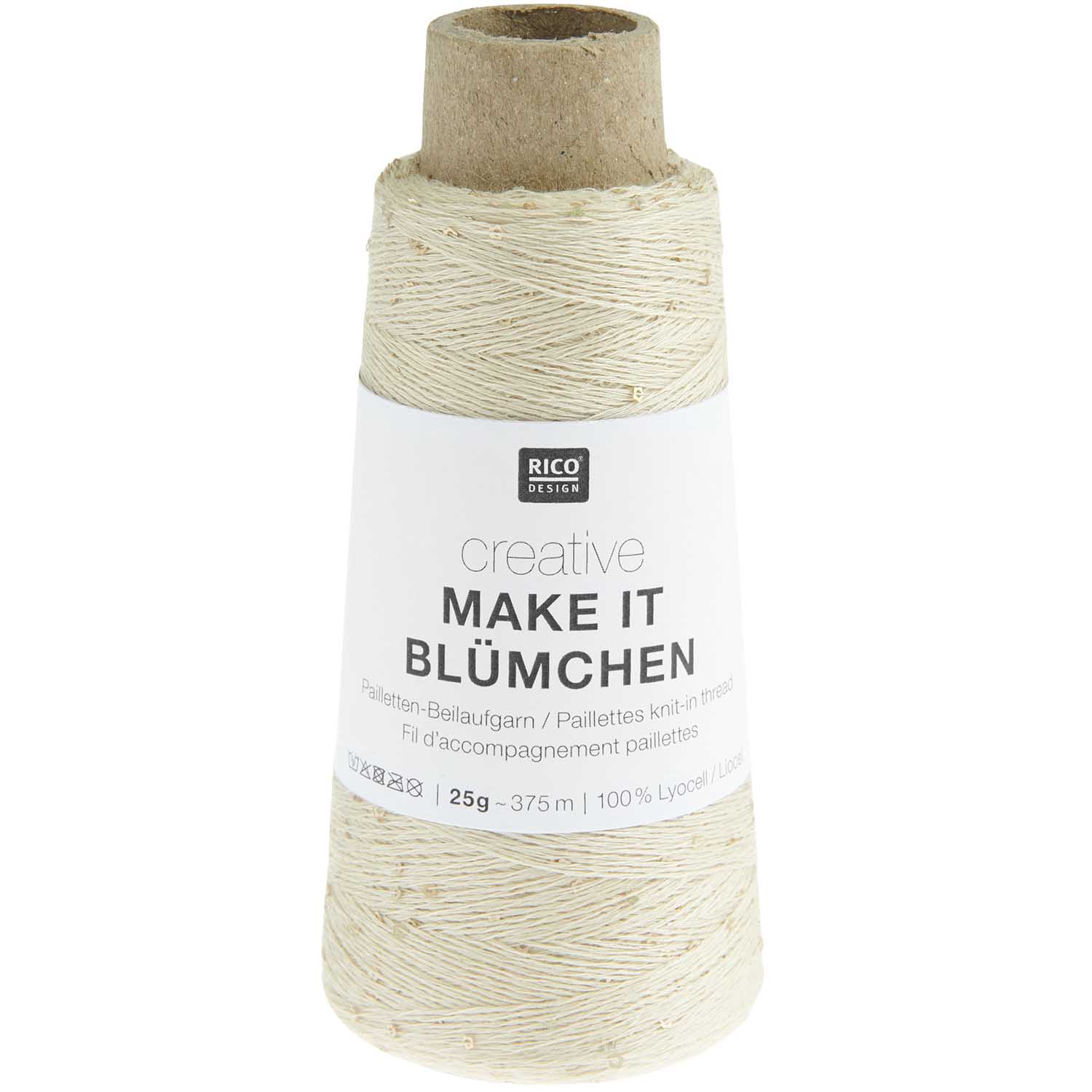 Creative Make It Blümchen Beilaufgarn mit Pailletten 25g 375m