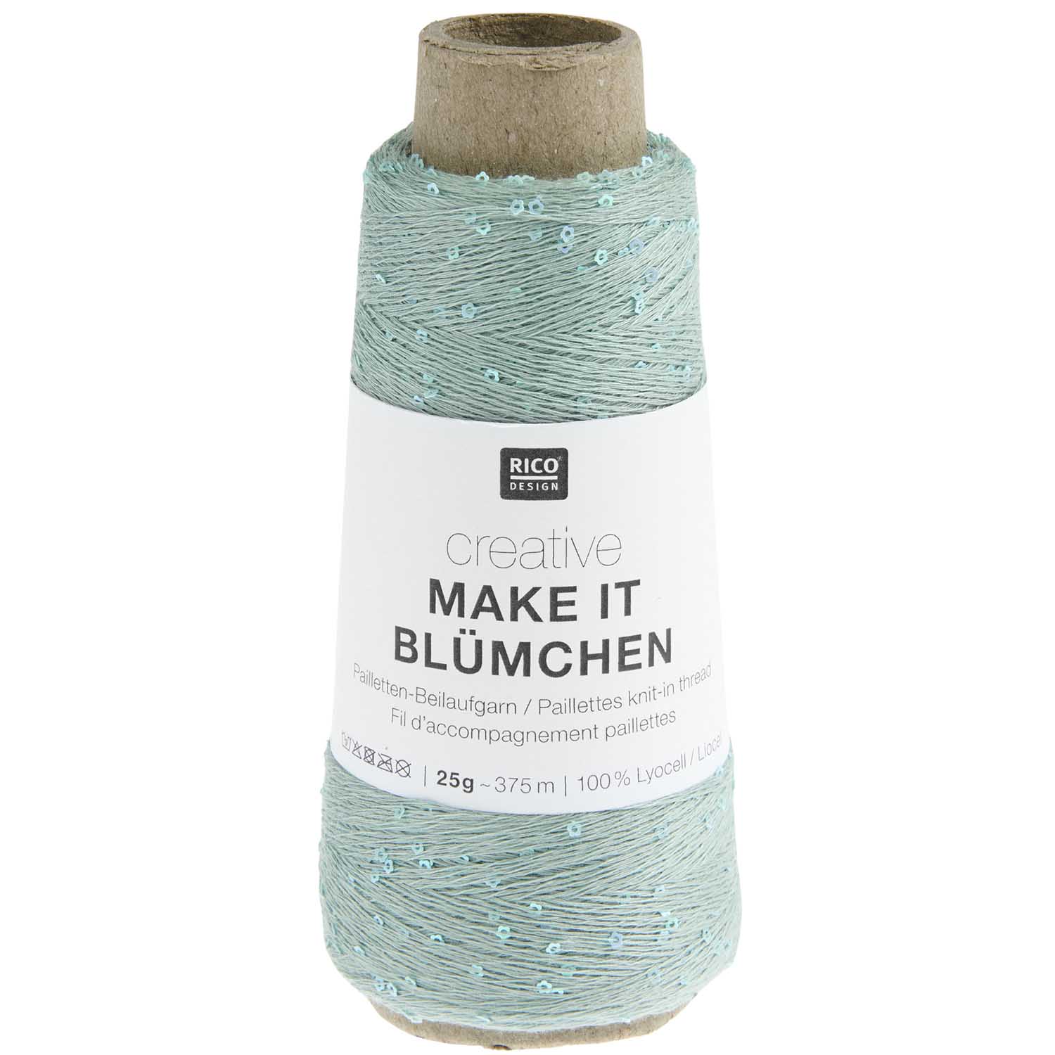 Creative Make It Blümchen Beilaufgarn mit Pailletten 25g 375m