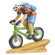 Miniatur-Biker Radfahrer 9,5cm 1 Stück