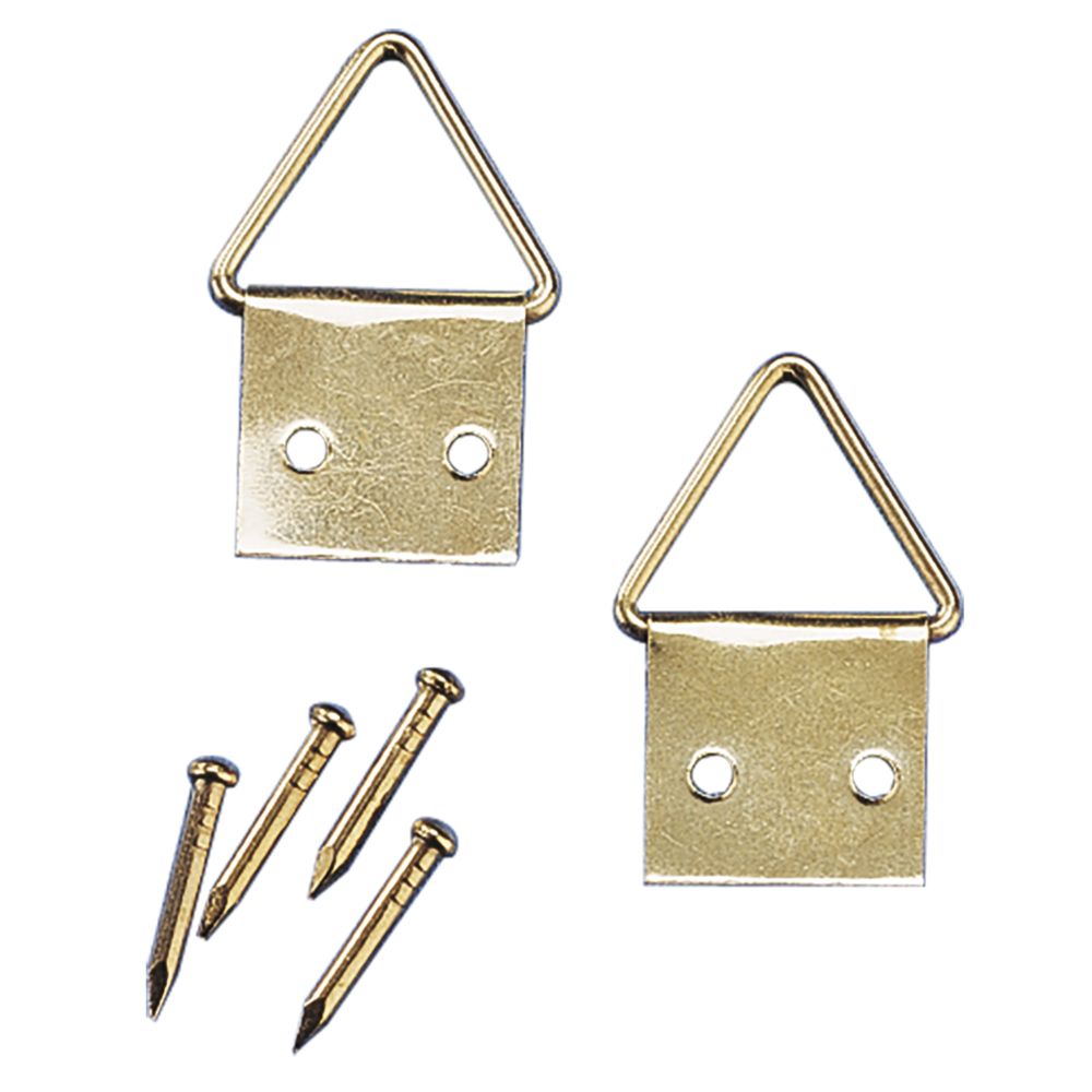 Bildaufhänger Messing 10mm 10 Stück