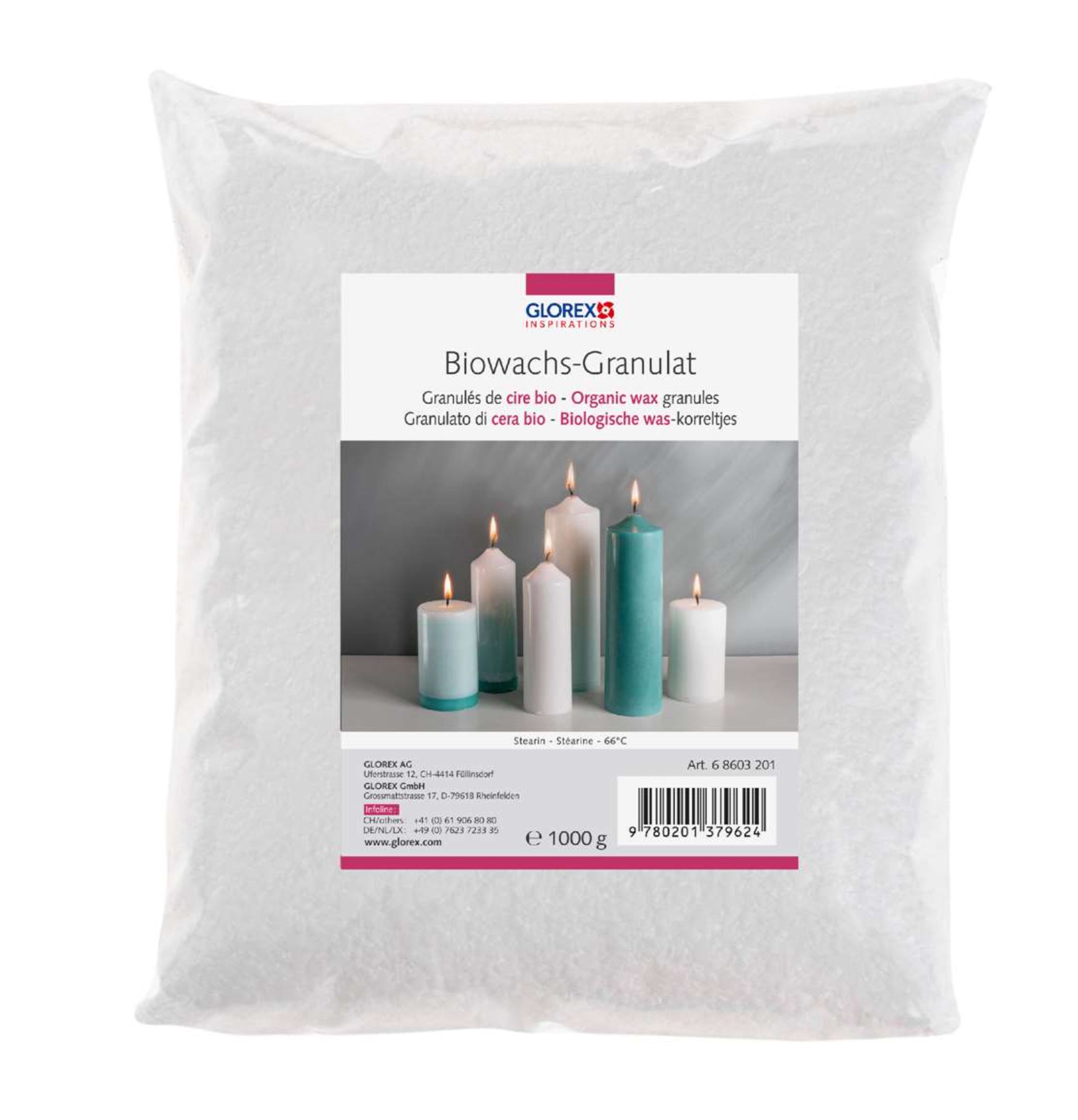 Biowachs-Granulat naturrein pflanzliches Wachs in Großpackung 1000g