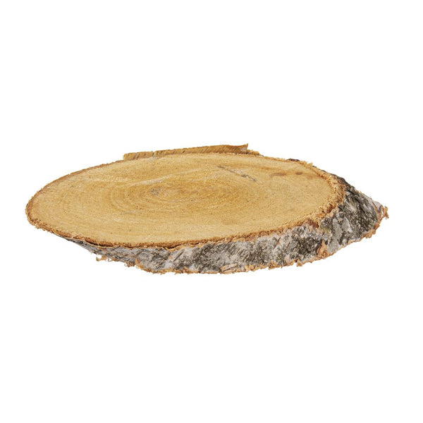 Birkenscheibe mit Rinde natur oval ca. 30 cm 1 Stück