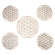 Holz-Deko Blume des Lebens 4x 9cm + 1x 12cm