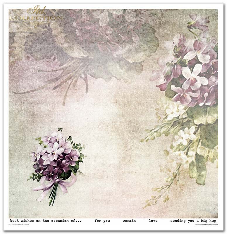 Scrapbooking-Papier-Set Blumenpfosten Violett 10 Bögen 31x32cm 200g/m²
