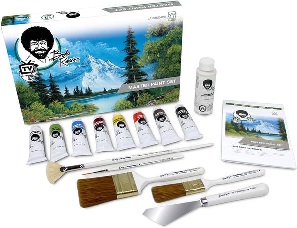 Bob Ross® Master Paint Set – Großes Ölmalerei-Set mit Zubehör 15-teilig