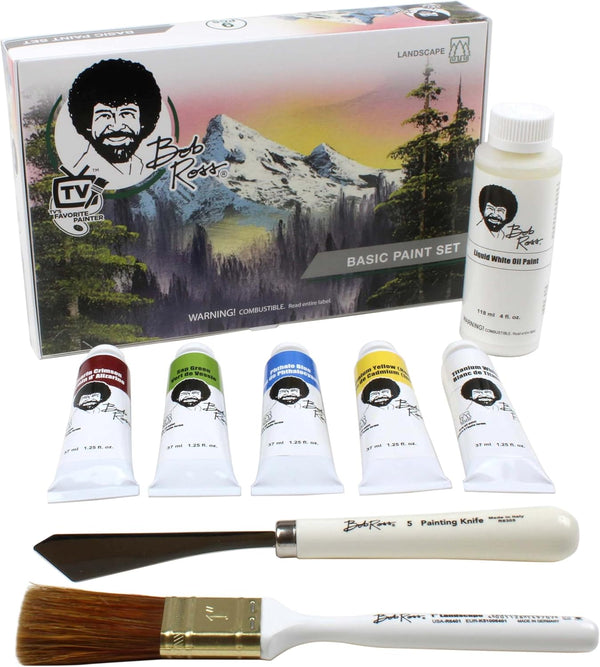Bob Ross® Basic Set – Das Starterset für Landschaftsmalerei 9-teilig