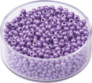 Böhmische Rocailles Glasperlen flieder perlmutt Ø 2,5mm 17g/Dose