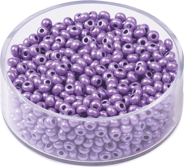 Böhmische Rocailles Glasperlen flieder perlmutt Ø 2,5mm 17g/Dose
