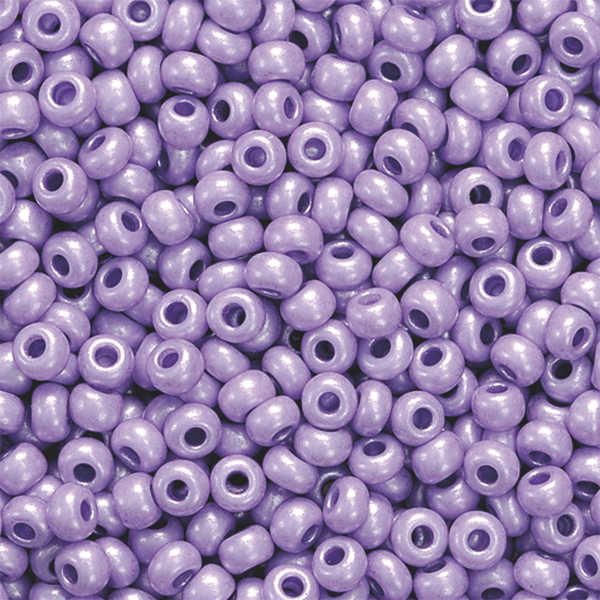 Böhmische Rocailles Glasperlen flieder perlmutt Ø 2,5mm 17g/Dose
