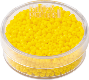 Böhmische Rocailles Glasperlen opak gelb Ø 2,5mm 17g/Dose