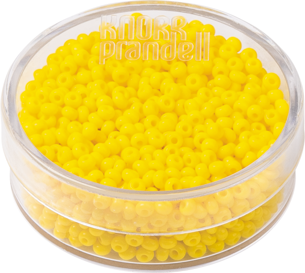 Böhmische Rocailles Glasperlen opak gelb Ø 2,5mm 17g/Dose