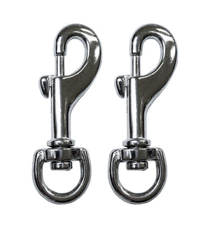 Bolzen Karabinerhaken 13x62mm runder Wirbel 2 Stück