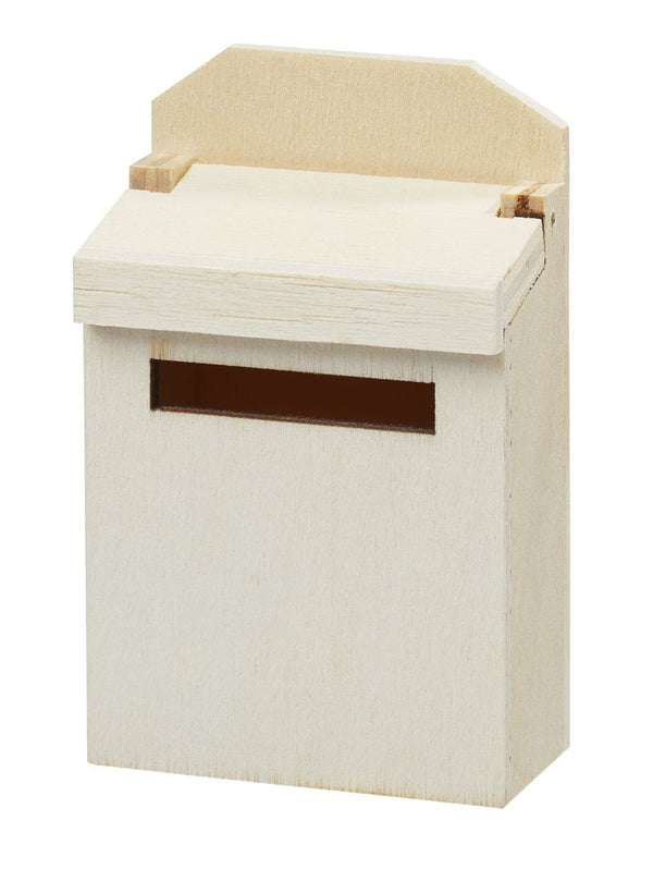 Briefkasten 4,6x6,9x2,6cm Holz natur