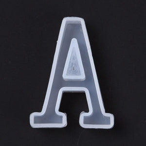 Gießformen Set Alphabet A - Z, 26-teilig, 40x20x11mm Silikon Gießform