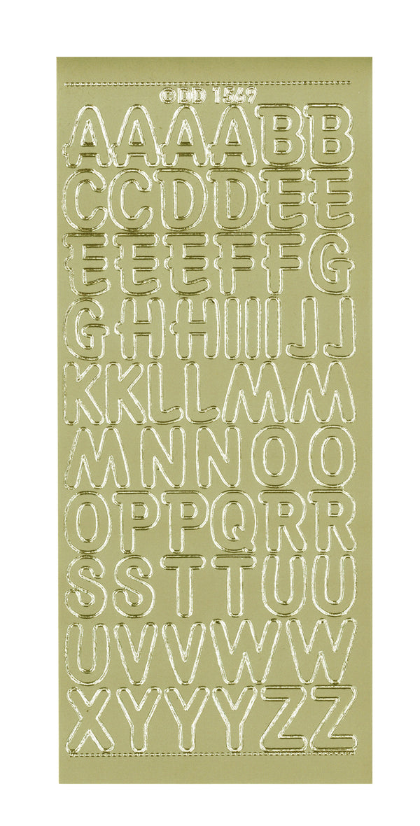 Konturensticker Buchstaben groß 1 Bogen 10x23cm