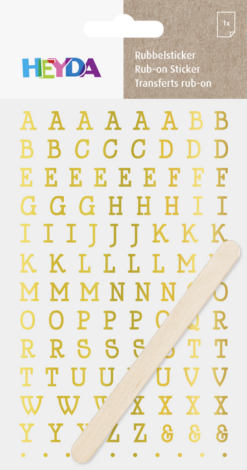 Rubbel-Sticker Alphabet 2 10x19cm 1 Bogen