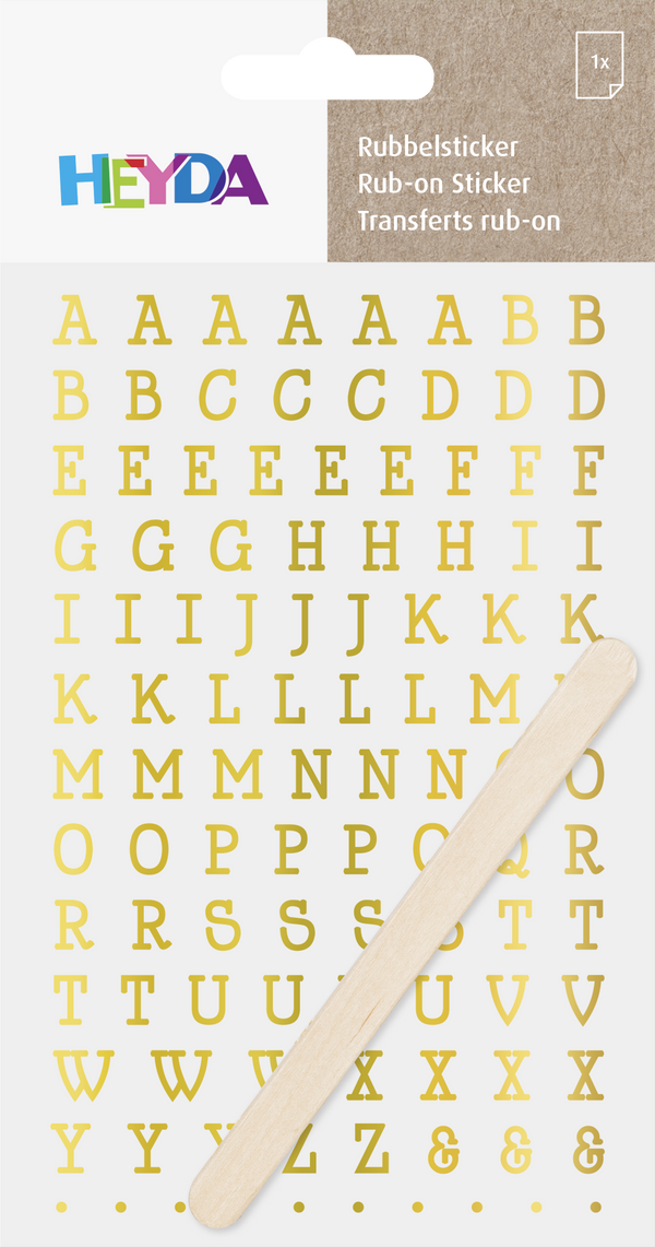 Rubbel-Sticker Alphabet 2 10x19cm 1 Bogen