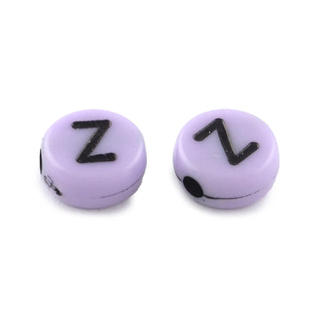 Buchstabenperlen-Mix rund pastell 7x3,5mm 150 Stück