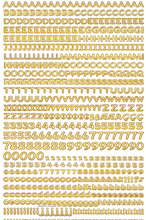 Sticker Buchstaben-Set metallic 5mm