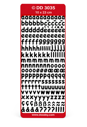 Konturensticker Kleinbuchstaben 23x10cm 1 Bogen