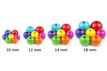 Holzperlenmix bunt verschiedene Größen