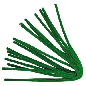 Pfeifenputzer blattgrün Chenille 6mm 30cm lang 20 Stück