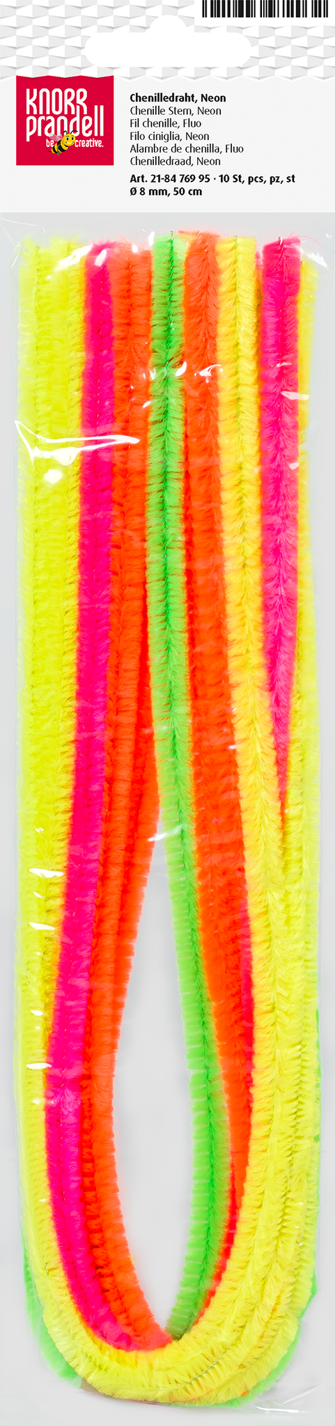 Chenilledraht NEON  Ø 8mm 500mm 10 Stück