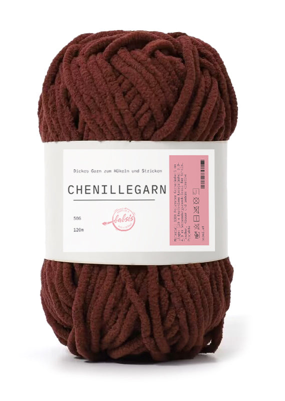 Babsi´s Chenille Häkel- & Strickgarn 50g/120m 100% Polyacryl