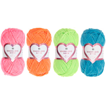 Creative Chenillove NEON Chenillegarn 100% PES 50g / 55m
