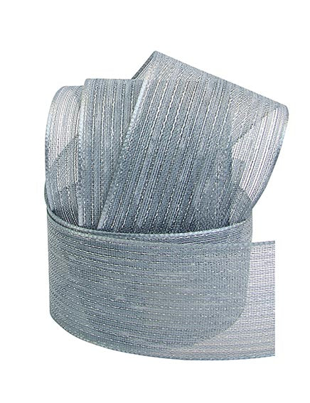 Chiffonband mit Streifen 40mm 1m