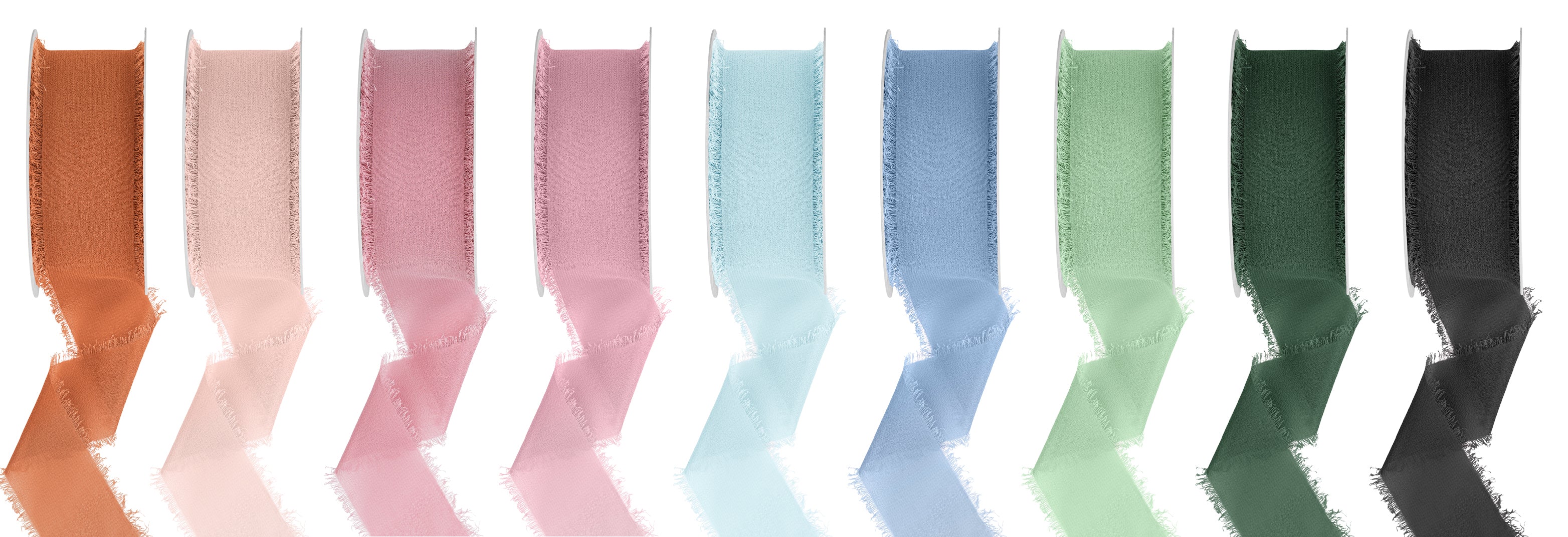 Chiffonband 40mm 10m auf Rolle in verschiedenen Farben