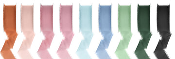 Chiffonband 40mm 10m auf Rolle in verschiedenen Farben