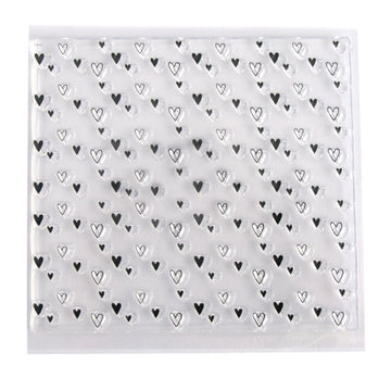 Silikonstempel Hintergrund Herzen Clear Stamps 102,5x97mm