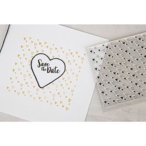 Silikonstempel Hintergrund Herzen Clear Stamps 102,5x97mm