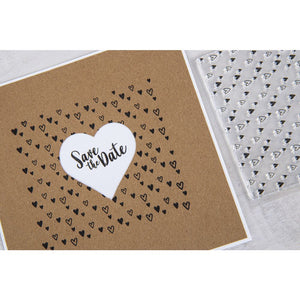 Silikonstempel Hintergrund Herzen Clear Stamps 102,5x97mm