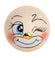 Handbemaltes Holzköpfchen Clown Nase mit Goldakzente LIMITED EDITION