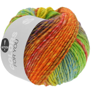Lana Grossa Colors For You Voluminöses Dochtgarn mit Farbverlauf 50g / 90m