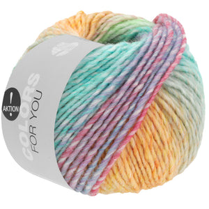 Lana Grossa Colors For You Voluminöses Dochtgarn mit Farbverlauf 50g / 90m