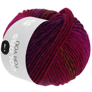 Lana Grossa Colors For You Voluminöses Dochtgarn mit Farbverlauf 50g / 90m
