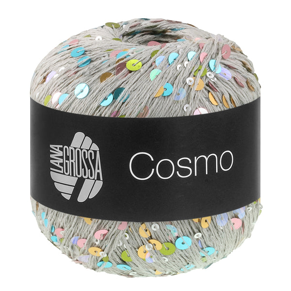 Lana Grossa COSMO Beilaufgarn aus Baumwolle mit großen und kleinen Pailletten 100g / 260m