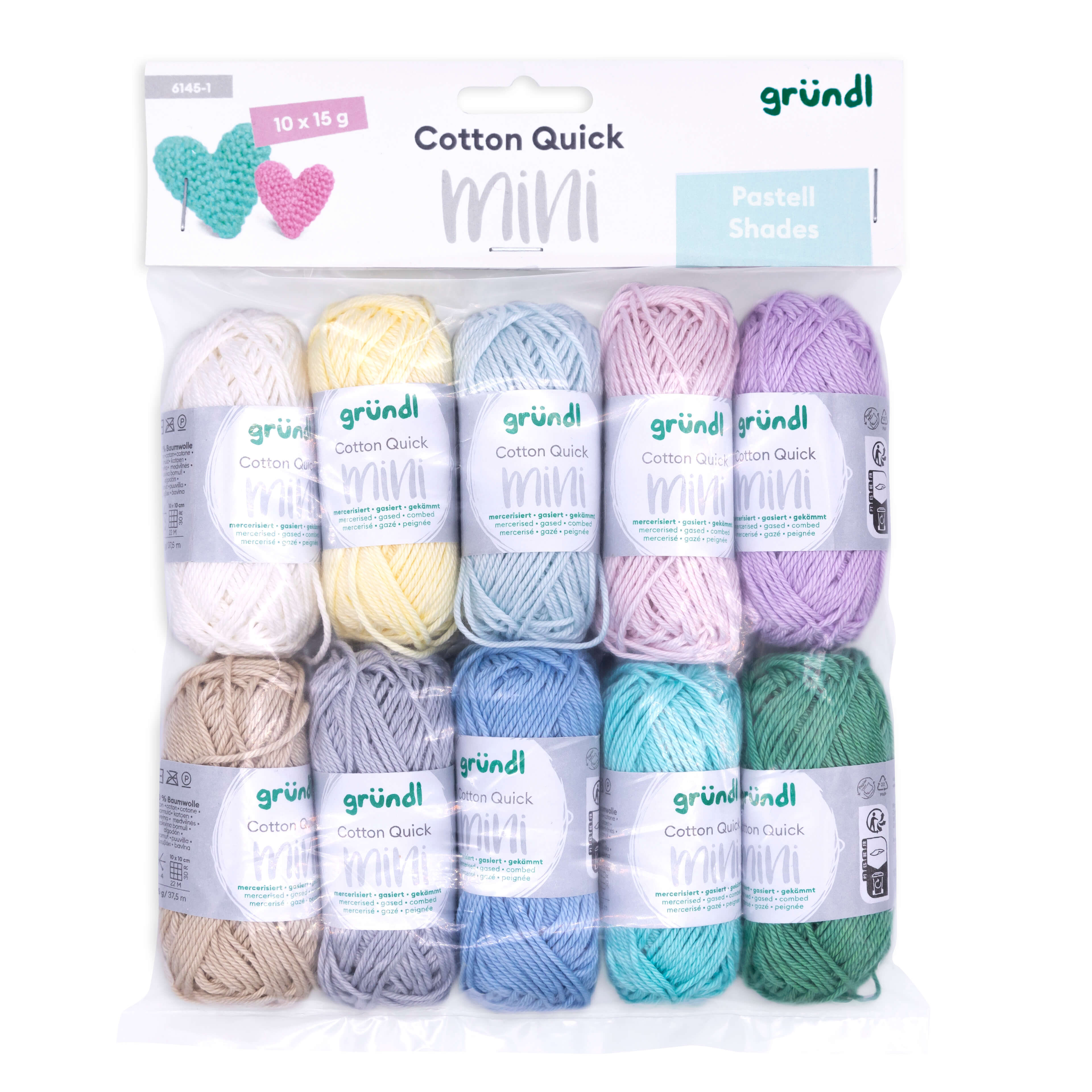 Cotton Quick Mini Baumwollgarn Farb-Set 10 Knäul á 15g