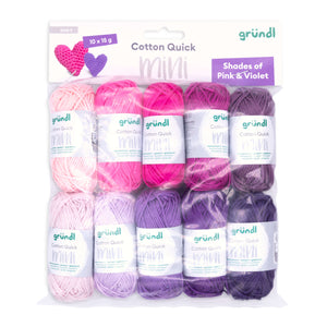 Cotton Quick Mini Baumwollgarn Farb-Set 10 Knäul á 15g