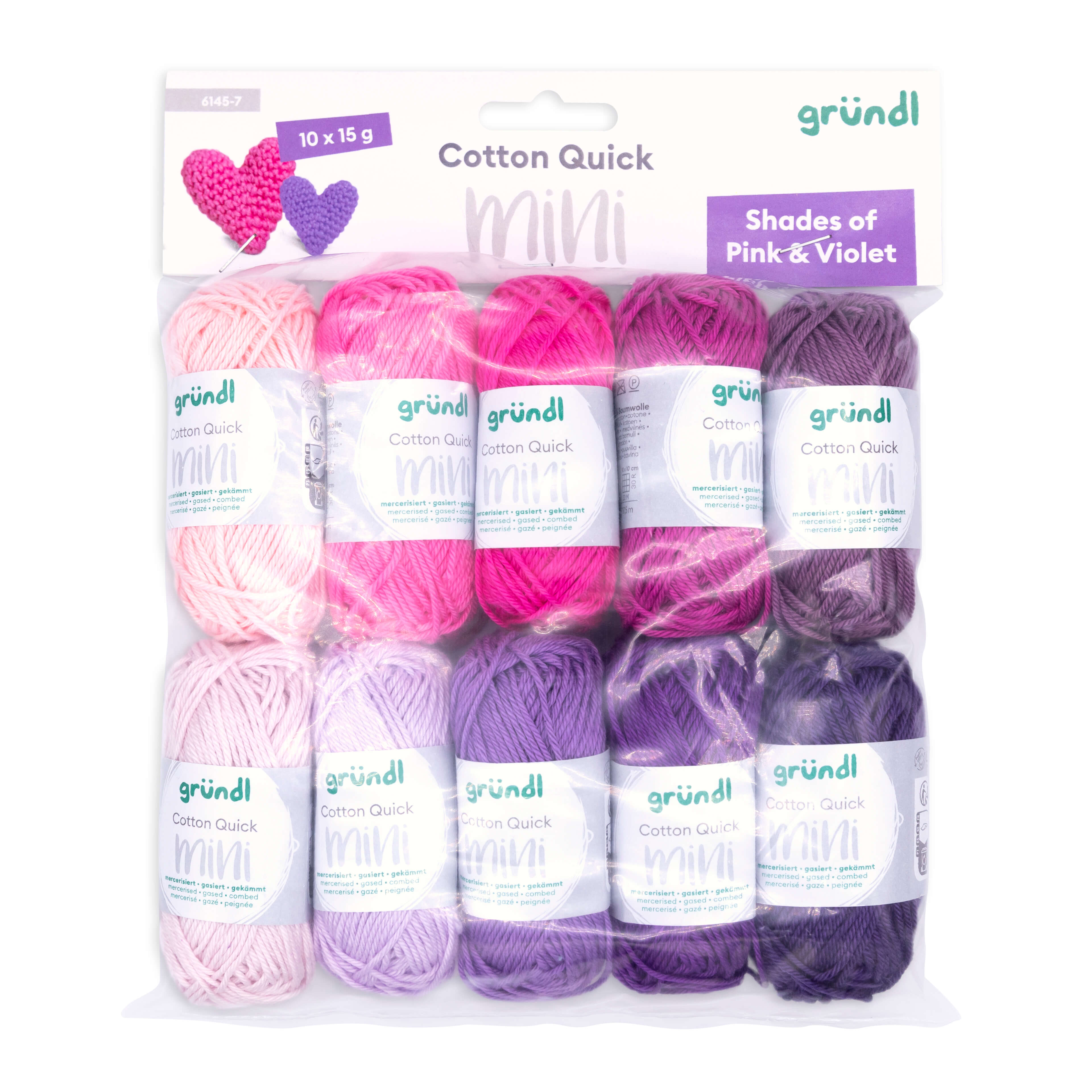 Cotton Quick Mini Baumwollgarn Farb-Set 10 Knäul á 15g