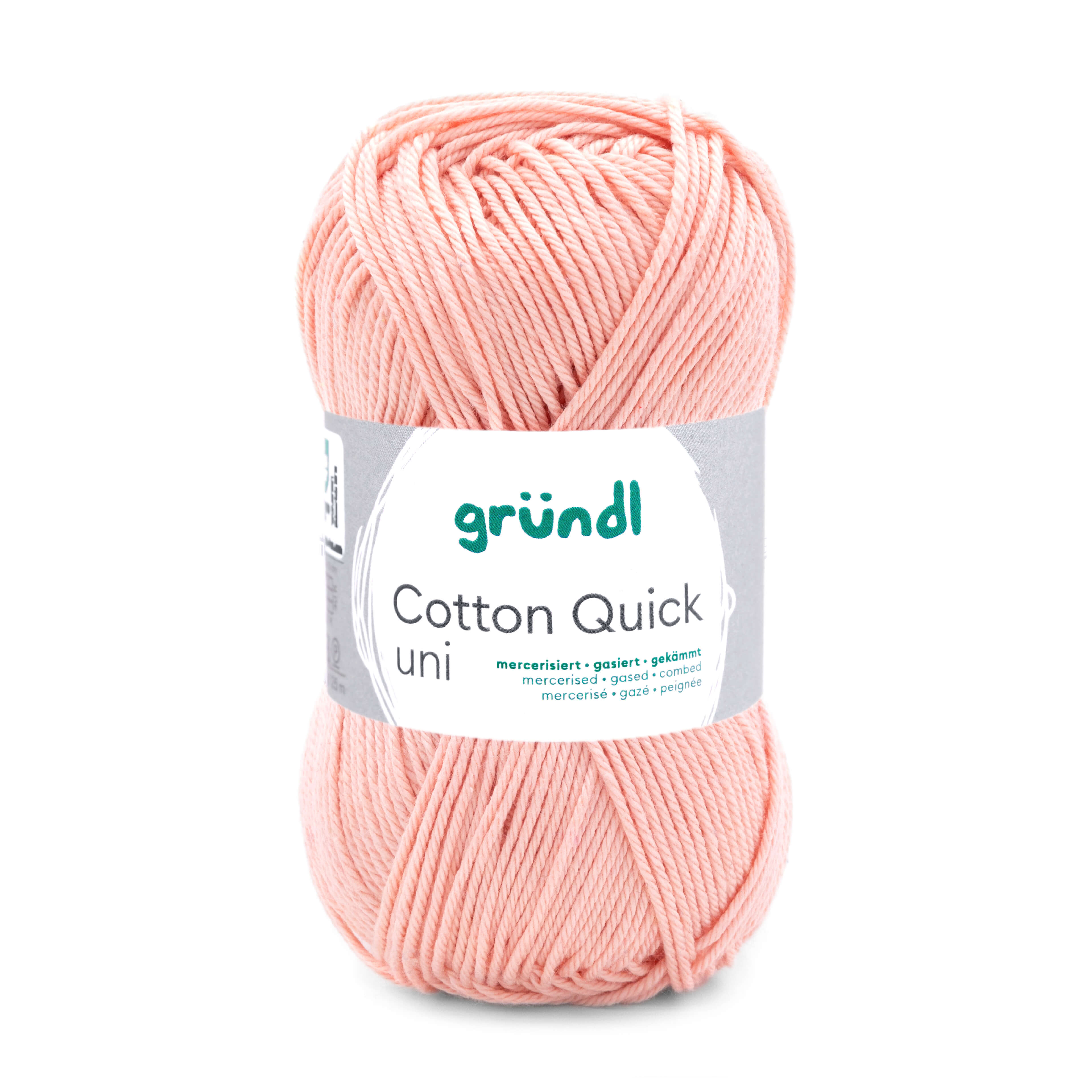 Cotton Quick Uni Baumwollgarn mercerisiert gasiert gekämmt 50g / 125m